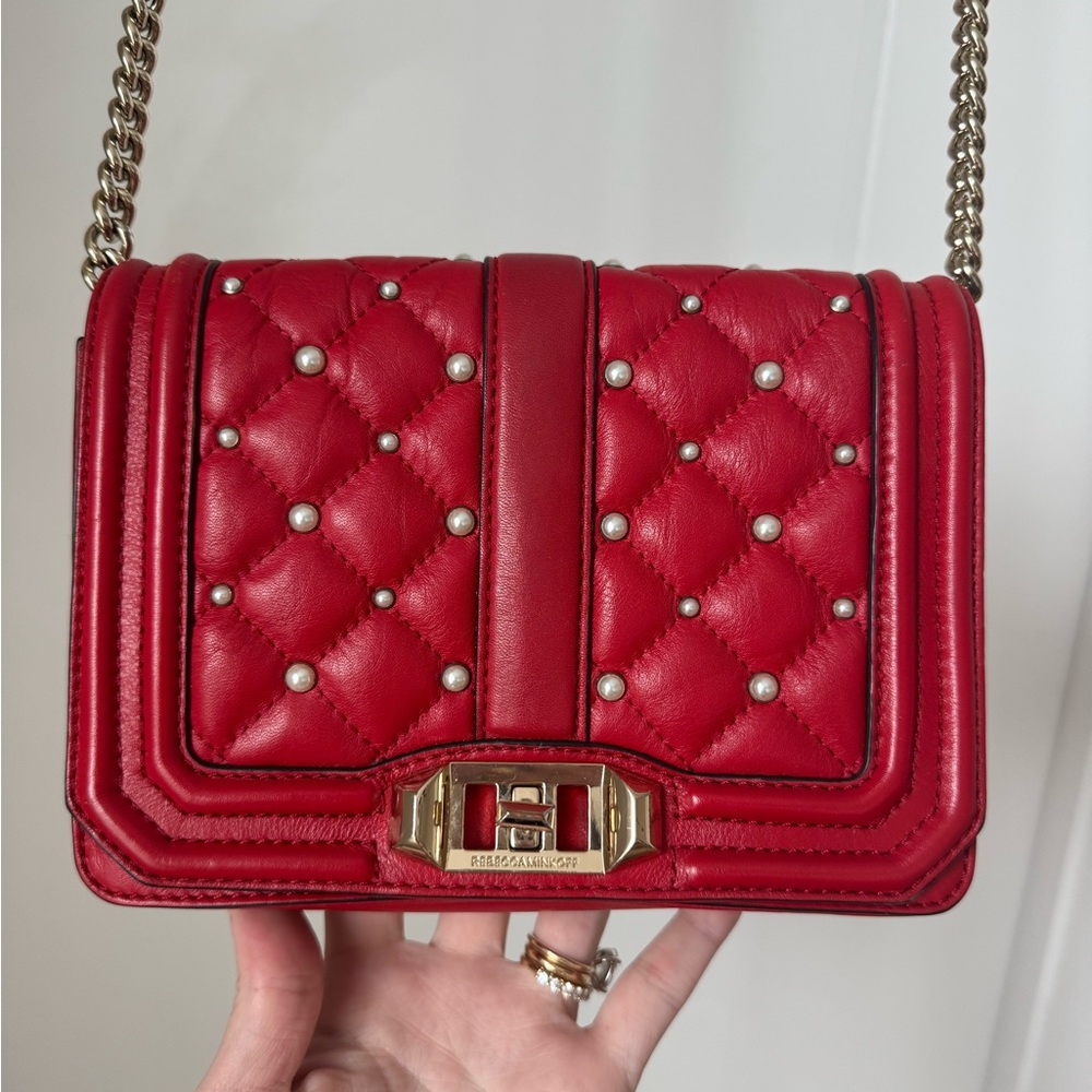 Rebecca Minkoff Love Crossbody with Pearls